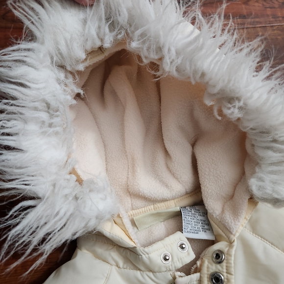 Cream Snowsuit with Mittens and Booties - Picture 4 of 6